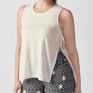 FABLETICS  Tunic Tank Top With Open Sides  Sand color-Size 1X